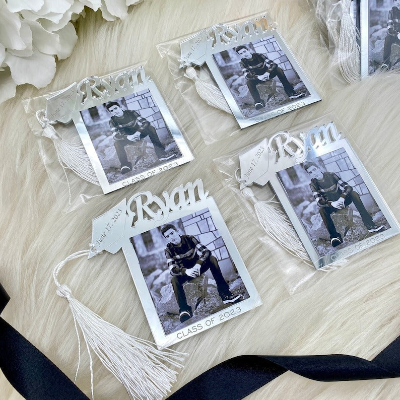 Custom Graduation Magnetic Photo Clip - Personalized Acrylic Picture Frame