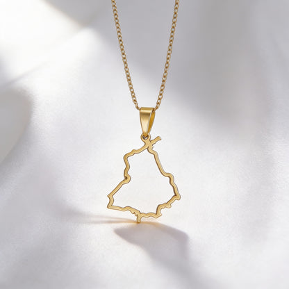 Apna Punjab Necklace (Hollow Map design) – main product view