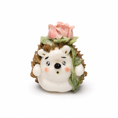 Mini Ceramic Hedgehog Figurines – material and finish detail