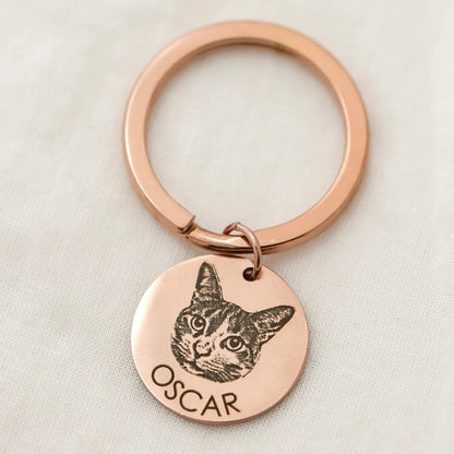 Personalized Pet Portrait Keychain – alternate product view