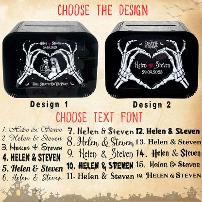 Gothic card box for alternative wedding