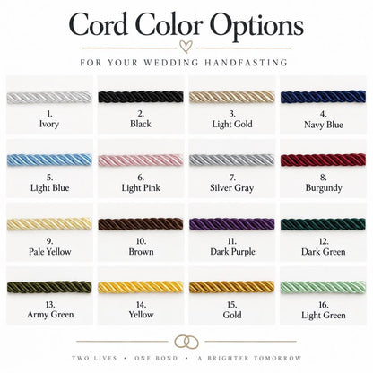 Sage green ivory and gold handfasting cord — original image 6