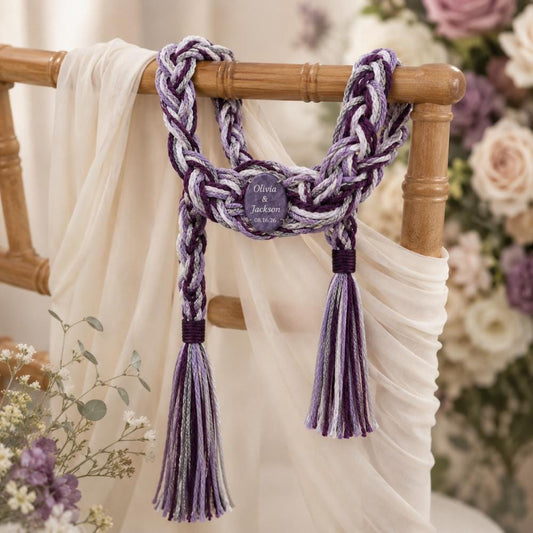 Personalized engraved-stone handfasting cord — original image 2