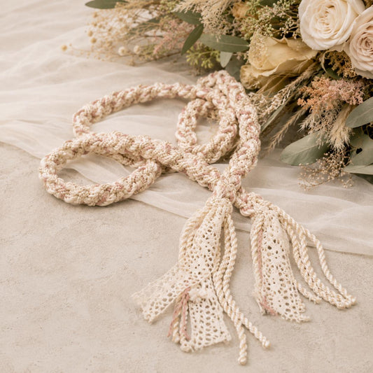 Blush & Ivory Lace Handfasting Cord — product image 1