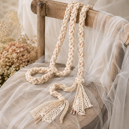Blush & Ivory Lace Handfasting Cord — product image 2
