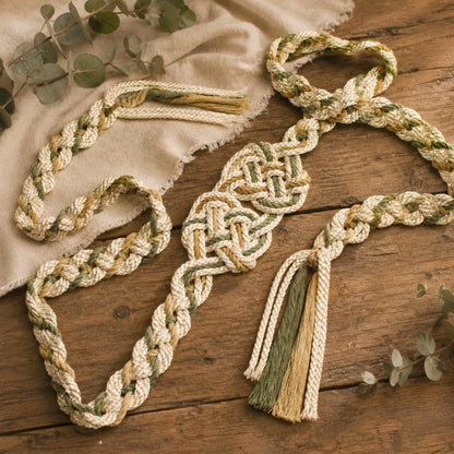 Sage & Ivory Celtic Knot Handfasting Cord — product image 1