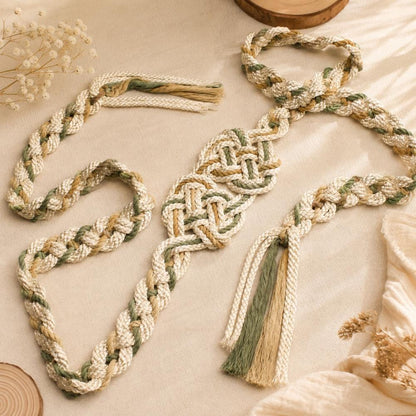 Sage & Ivory Celtic Knot Handfasting Cord — product image 2