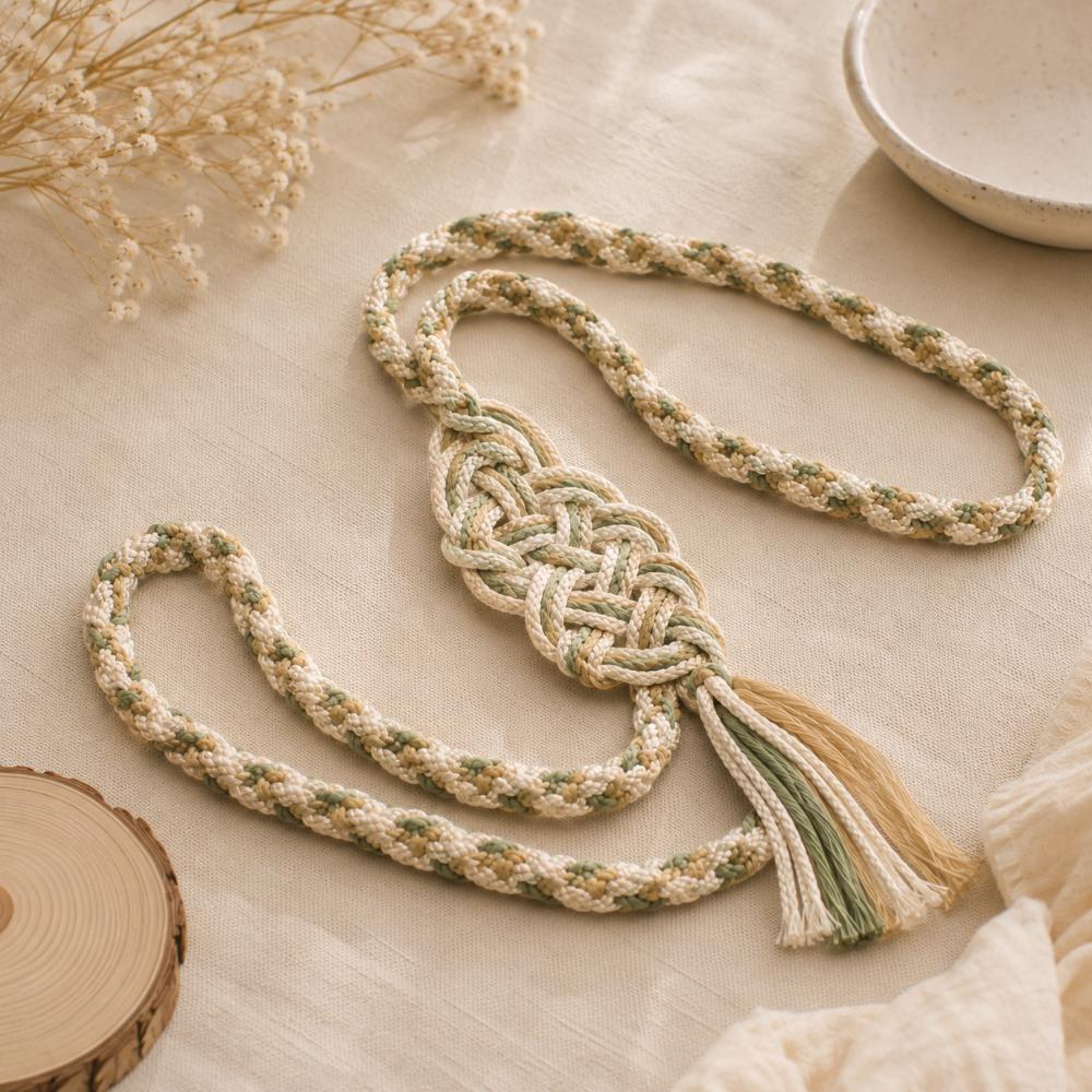 Sage & Ivory Celtic Knot Handfasting Cord — product image 3