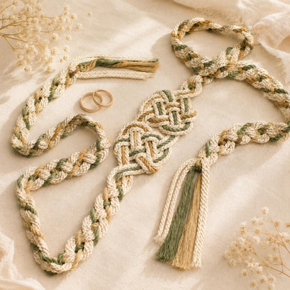 Sage & Ivory Celtic Knot Handfasting Cord — product image 5