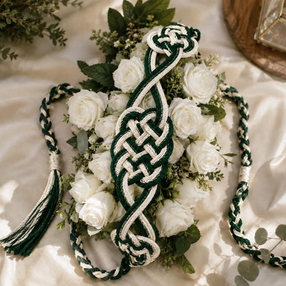 Forest Green & Ivory Celtic Knot Handfasting Cord — original listing image 2