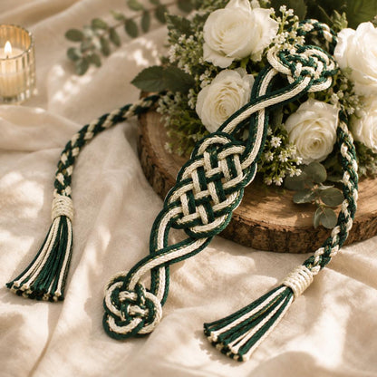 Forest Green & Ivory Celtic Knot Handfasting Cord — original listing image 3