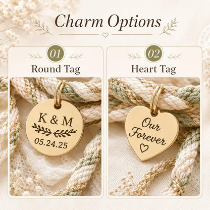 Champagne & Ivory Lace Handfasting Cord with Pearl Details — product image 10