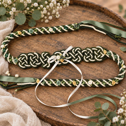 Forest Green & Sage Woodland Handfasting Cord — product image 1