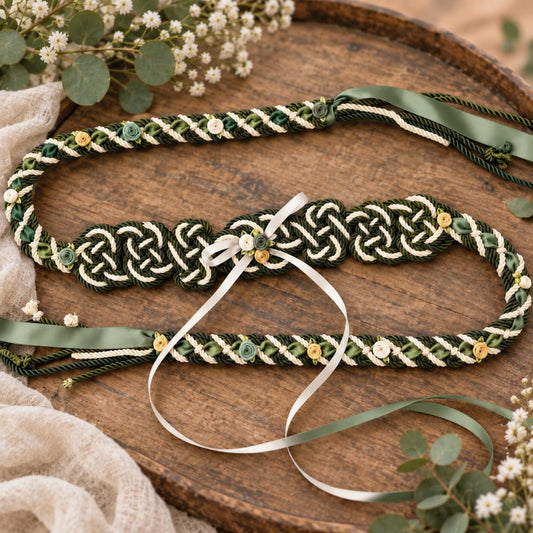 Forest Green & Sage Woodland Handfasting Cord — product image 1