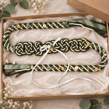 Forest Green & Sage Woodland Handfasting Cord — product image 5