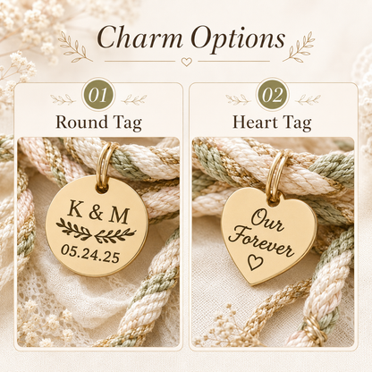 BOYOGO option chart - round tag and heart tag charm options