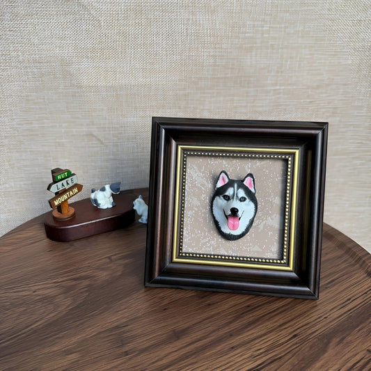 Customized Plaster Pet Sculpture with Magnet – Personalized Cat or Dog - personalized pet gift detail image 2