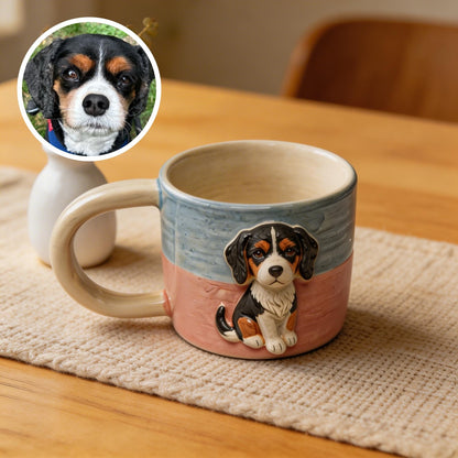 Custom Pet Full-Body 3D Ceramic Mug – personalization and design detail