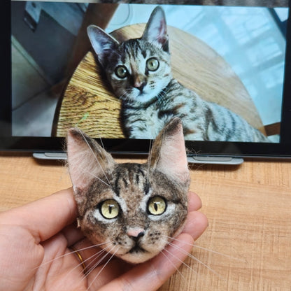 Custom Needle-Felted Pet Portrait Brooch – alternate product view
