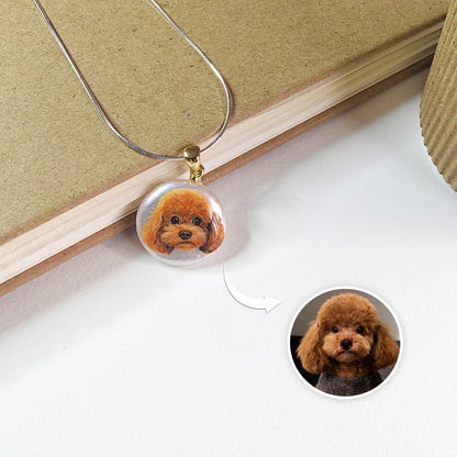Custom Pet Portrait Pendant – personalization and design detail