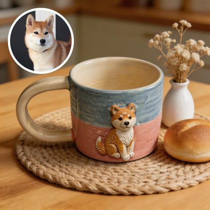 Custom Pet Full-Body 3D Ceramic Mug – material and finish detail