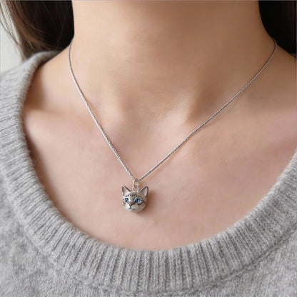 Custom 3D Pet Portrait Pendant – material and finish detail
