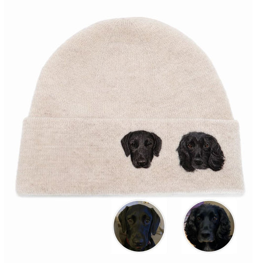 🧵 Custom Pet Portrait Wool Beanie – Hand-Felted Needle Art Hat - personalized pet gift main product image