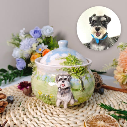 🌊 Custom Pet Photo Urn – material and finish detail
