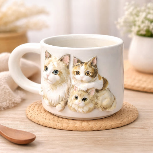 Custom Pet 3D Head Mug – Personalized Dog & Cat Ceramic Coffee Mug - personalized pet gift main product image