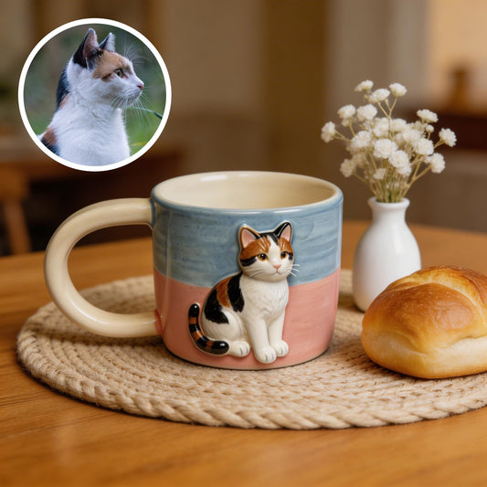 Custom Pet Full-Body 3D Ceramic Mug - personalized pet gift detail image 2