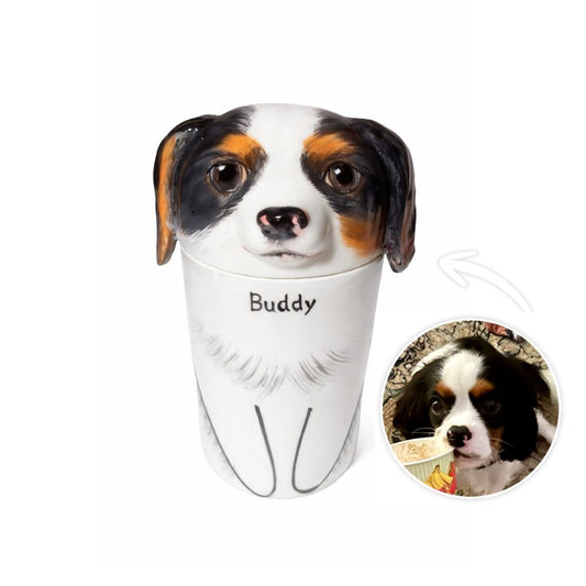 Custom Pet Urn for Dog Ashes - Personalized Ceramic Memorial Keepsake with - personalized pet gift main product image