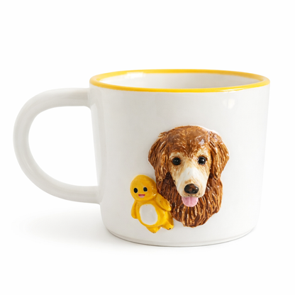 Custom Pet 3D Head Mug – material and finish detail