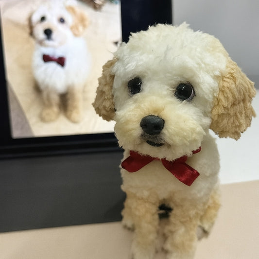 Custom Realistic Pet Clone – Handcrafted 3D Twist-Wool Sculpture (20cm/8inch - personalized pet gift detail image 2