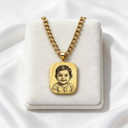 Custom Photo Necklace (MEN) – alternate product view