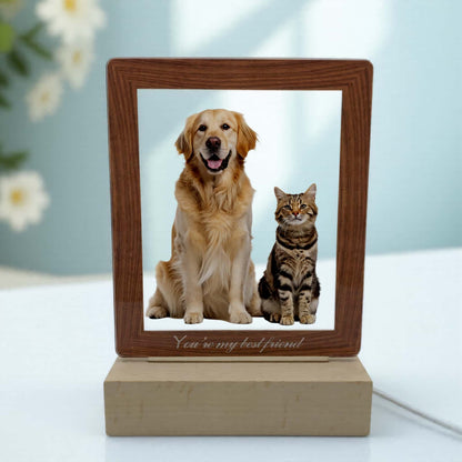 Custom Acrylic Photo Frame with LED Light – main product view