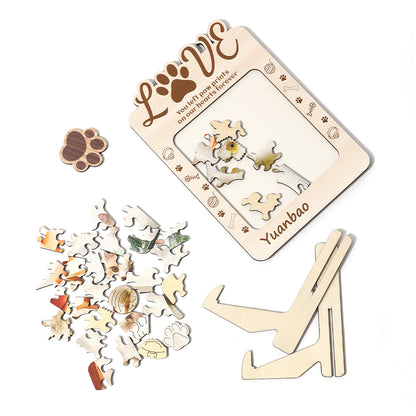 Personalized Pet Photo Puzzle with Custom Name Design – material and finish detail