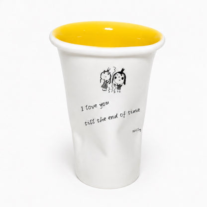 Custom Handwritten Letter Ceramic Mug – size and style reference
