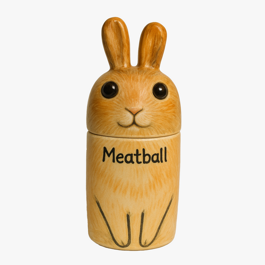 🐰Personalized Ceramic Pet Cremation Urn – Handcrafted Bunny Ashes Jar with - personalized pet gift main product image