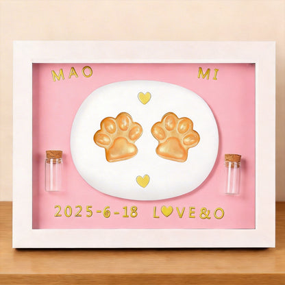 Pet Paw Print Keepsake Frame – size and style reference
