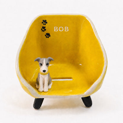 Personalized Ceramic Phone Stand with Custom Pet Figurine – personalization and design detail
