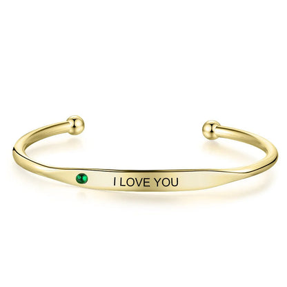 Personalized Birthstone Name Bracelet – size and style reference