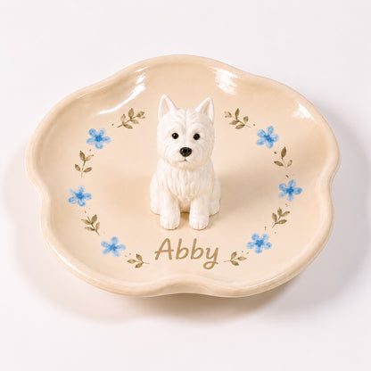 Custom 3D Pet statue Jewelry ring dish – alternate product view