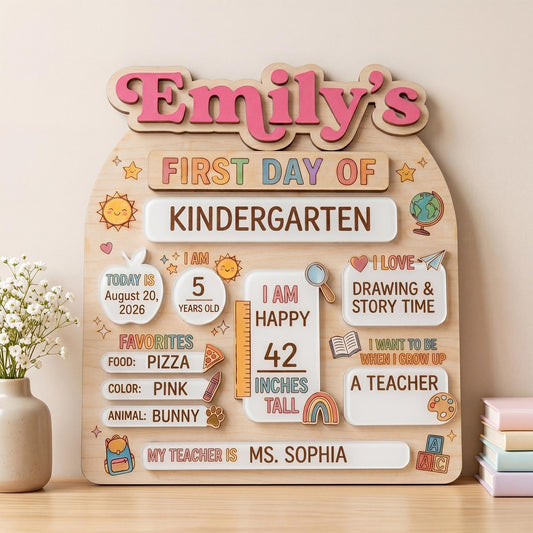 Personalized First & Last Day of School Sign – close-up product detail
