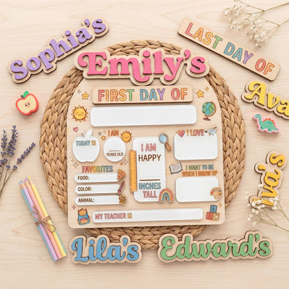 Reusable dry erase school sign
