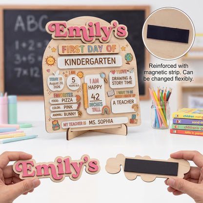 Personalized wooden school sign