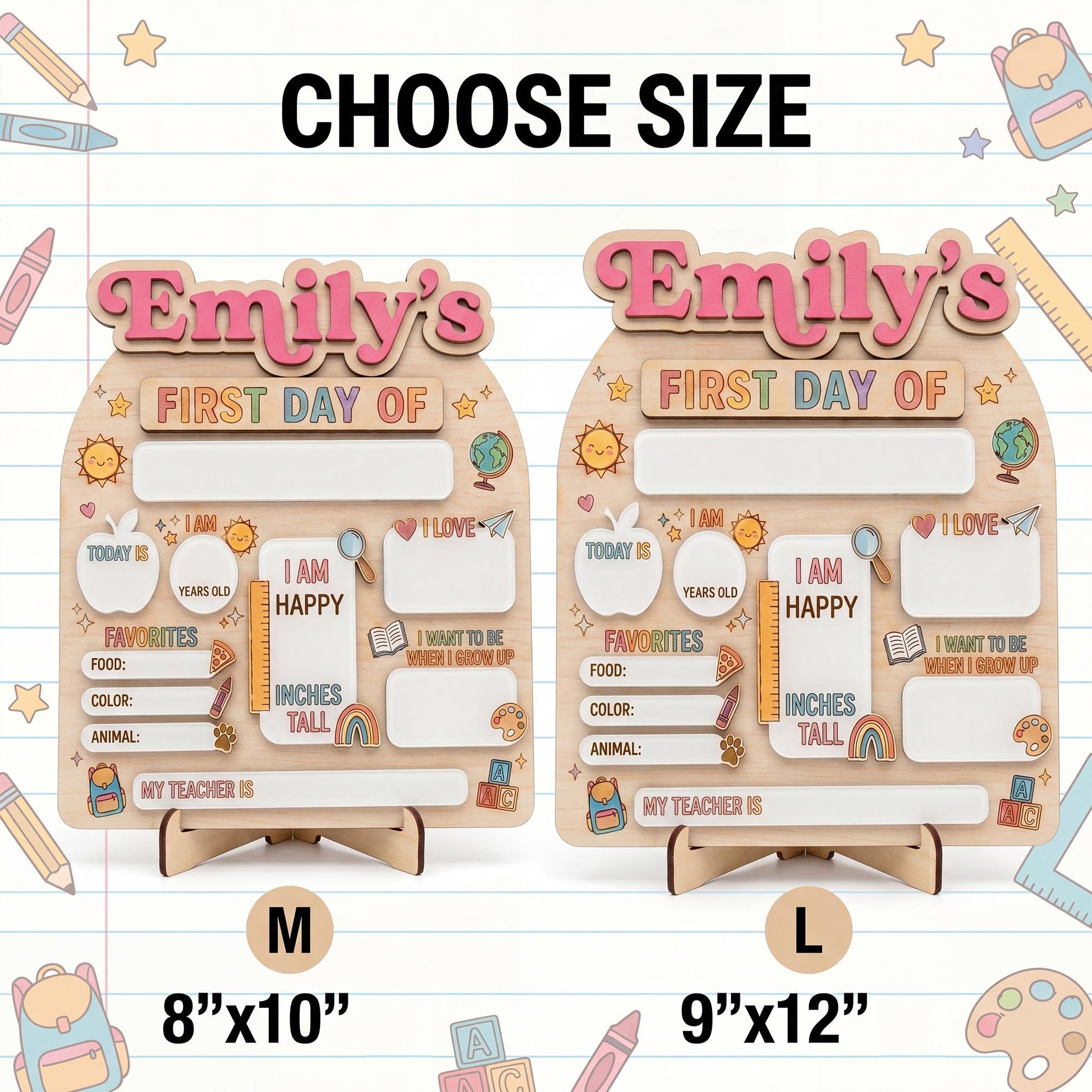 First day of preschool photo prop