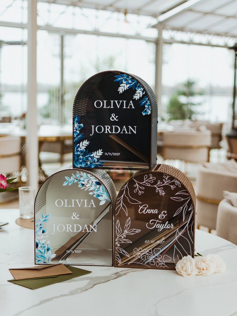 Wedding card box design and color options