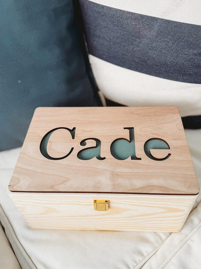 Custom Wooden Love Memory Box - Personalized Couple Gift - image 2