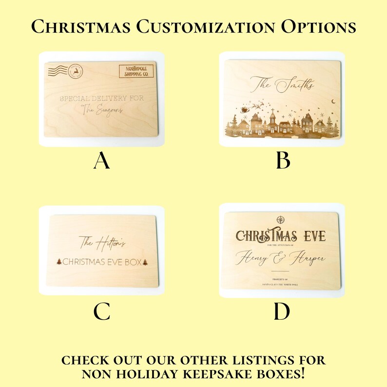 Personalized Christmas Eve Wooden Crate - Custom Holiday Keepsake - image 3
