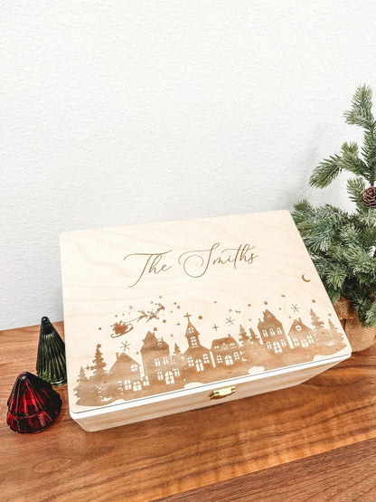 Wooden Christmas Eve Box for Children - Personalized Holiday Gift - image 2